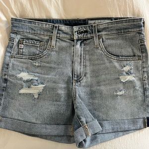 AG Hailey high-rise boyfriend shorts